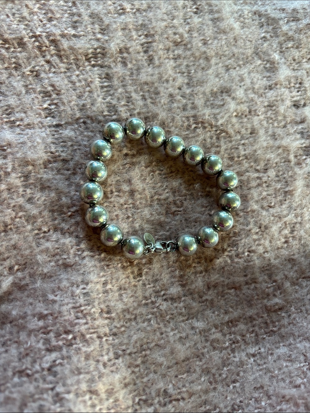 Tiffany Silver Beaded Stretch Bracelet - Women's Jewelry